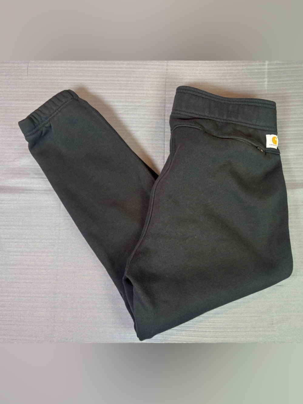 Carhartt Black Jogger Sweatpants Men’s L Relaxed Fit Fleece Logo Workwear